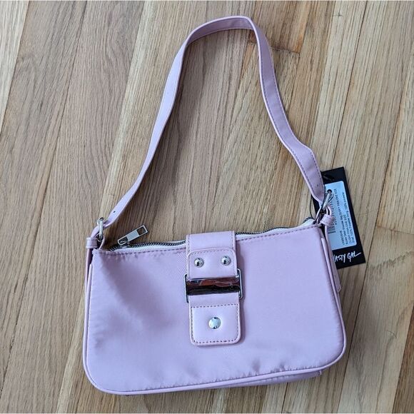 Nasty Gal NWT buckle detail shoulder bag purse dusty pink - Picture 3 of 5